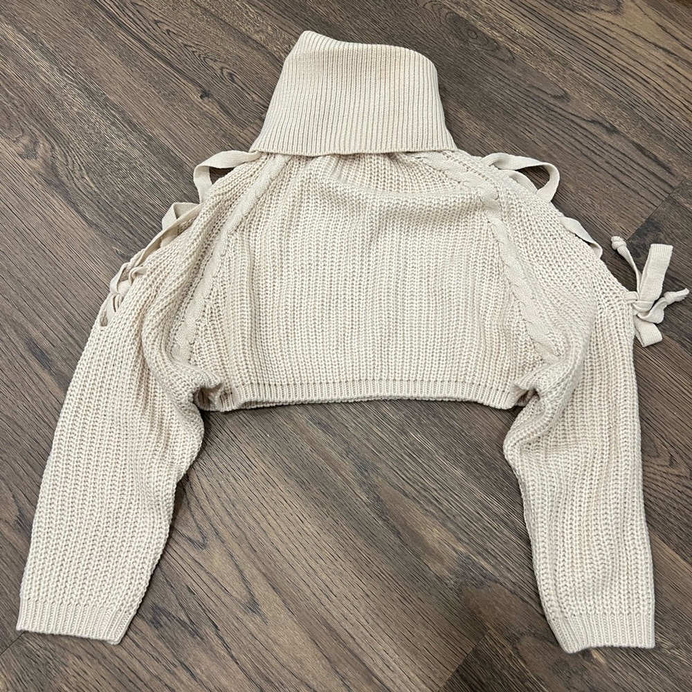 Cropped Turtleneck Sweater
